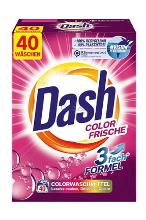 DASH прах за пране 40пр COLOR FRISCHE 3 формула