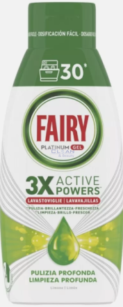 FAIRY PLATINUM ГЕЛ ЗА СЪДОМИЯЛНА 30дози LIMONE 600мл 