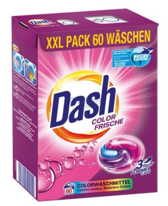 DASH КАПСУЛИ ЗА ПРАНЕ 60бр COLOR FRISCHE 3 формула
