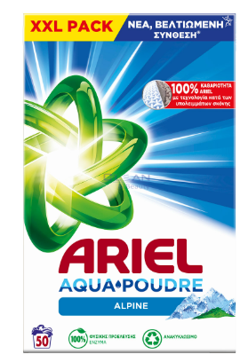 ARIEL прах за пране 50пр. 3,25л Alpine УНИВЕРСАЛ