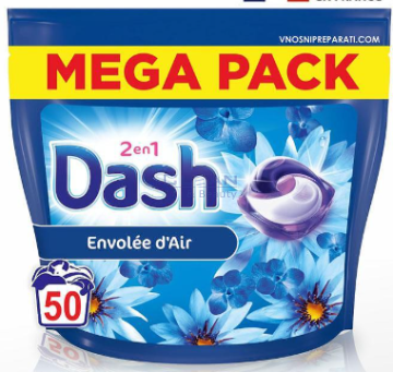 DASH капсули за пране 50 бр. 2in1 Flight Of Air