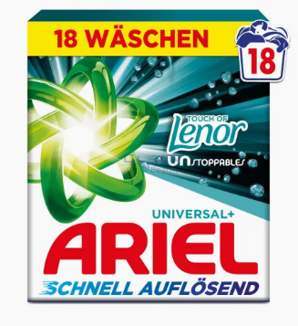 ARIEL ПРАХ ЗА ПРАНЕ UNIVERSAL TOUCH OF LENOR + 18пр 990гр