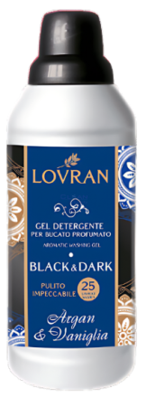 LOVRAN ГЕЛ ЗА ПРАНЕ 25пр 1л BLACK & DARK ARGAN & VANIGLIA