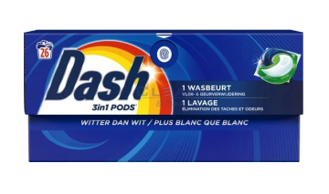DASH капсули за пране 26 бр. 3in1 WHITER THAN WHITE