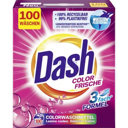 DASH прах за пране 6кг 100пр Color Frische  3 формула