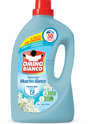 OMINO BIANCO ГЕЛ ЗА ПРАНЕ 50пр. 2,00л. MUSCHIO BIANCO/БЯЛ МУСКУС