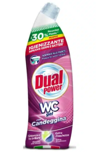 DUAL POWER WC ГЕЛ 700мл ЗА ПОЧИСТВАНЕ НА ТОАЛЕТНА С БЕЛИНА