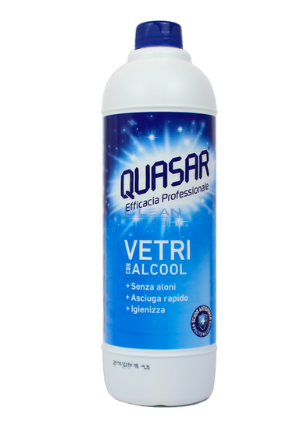 QUASAR ЗА ПОЧИСТВАНЕ НА СТЪКЛА С АЛКОХОЛ ПЪЛНИТЕЛ 580мл.