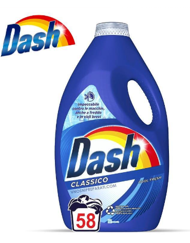 DASH ГЕЛ ЗА ПРАНЕ 2,90л 58пр. CLASSICO