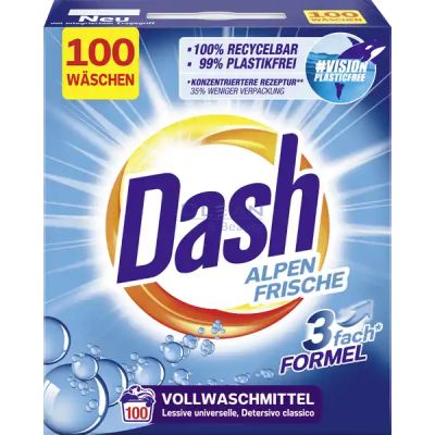 DASH прах за пране 6кг 100пр Alpin Frische  3 формула