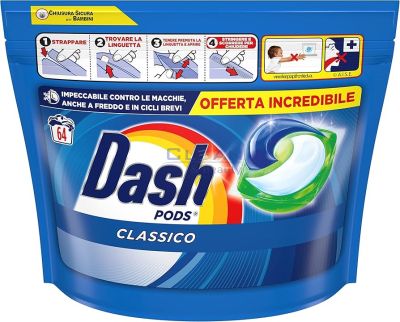 DASH КАПСУЛИ ЗА ПРАНЕ 64 бр. CLASSICO