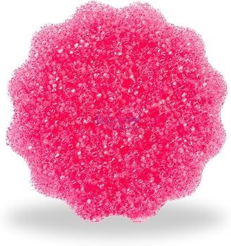 The Pink Stuff Squeezy. гъвкава почистваща гъба с променлива твърдост според температурата на водата. в опаковка с розов фон