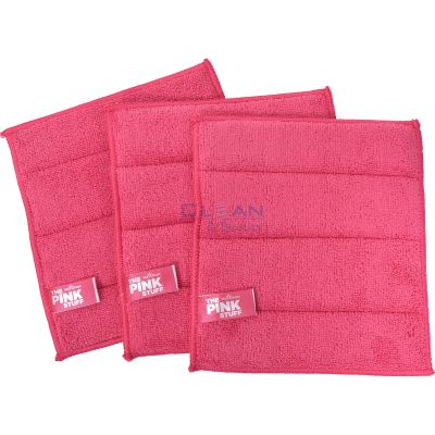 The Pink Stuff микрофибърни подложки – комплект от 3 броя в наситено розов цвят, подходящи за универсално почистване у дома