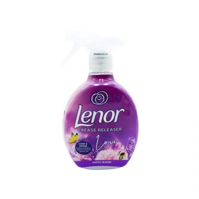 Lenor Crease Releaser Exotic Bloom – спрей за премахване на гънки и освежаване на тъкани, изглед отпред