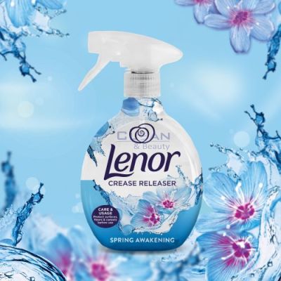 Lenor Crease Releaser Spring Awakening 500 мл – спрей за изглаждане на тъкани и премахване на гънки, изглед отпред