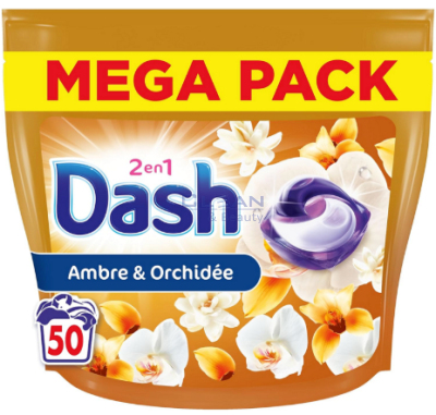 DASH капсули за пране 50 бр. 2in1  Amber&Orchid