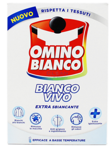 OMINO BIANCO ПРАХ ЗА ИЗБЕЛВАНЕ И ПРОТИВ ПЕТНА BIANCO VIVO 500гр