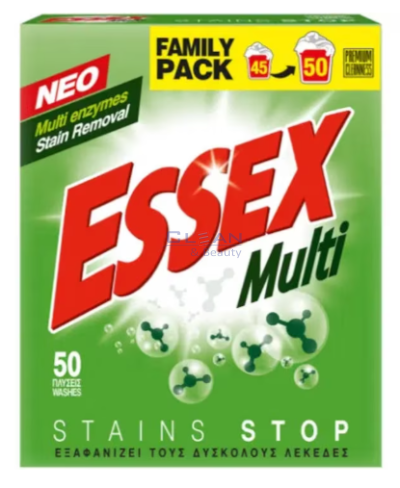 Essex прах за пране MULTI 2,4кг 50пр против петна
