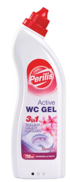 PERILIS ACTIVE WC ГЕЛ 3in1 ЗА ТОАЛЕТНА ЦВЕТЯ 750мл.