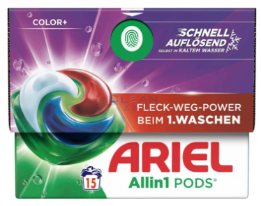 ARIEL 3в1 КАПСУЛИ COLOR + 15бр