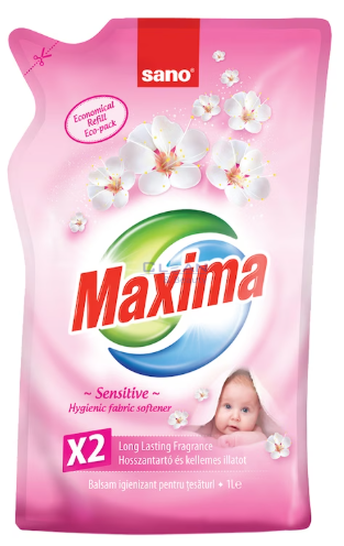 Омекотител Сано Максима 1л плик розов сензитив
