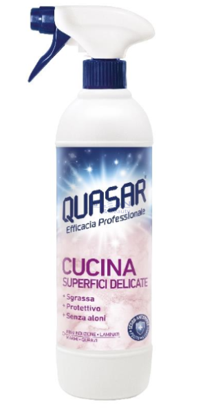 QUASAR СПРЕЙ ОБЕЗМАСЛИТЕЛ CUCINA DELICATE 580мл.